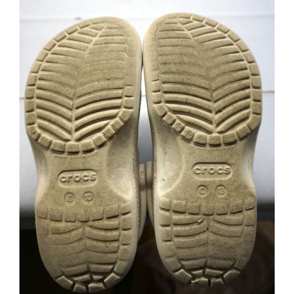 Crocs Kids' Iconic Crocs Comfort Glitter Clogs - Size C13 - Picture 8 of 12